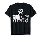 Black And White Cat Heart Tail Cute