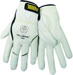 Tillman XL True Fit X-Large Top Grain Kevlar/Goatskin Super Premium Grade TIG Welders' Glove, Elastic Cuff, V Design Thumb/Hook/Loop Closure, English, 30.68 fl. oz.