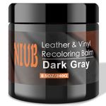 NIUB Leather Recoloring Balm, 8.5Oz Dark Gray Leather Color Restorer, Leather Scratch Remover, Leather Restorer for Couches,Furniture,Leather Shoes, Leather Couch Paint, Quick Dry Leather Balm