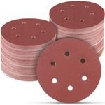 POTUINOM 6 Inch 150 Grit Sanding Discs, 100 PCS Hook and Loop Sandpaper, Round Alumina Orbital Sander Pads for Polishing, Grinding, Woodworking