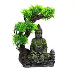 MUALROUS Aquarium Buddha Statue Decoration Fish Tank Large Buddha Statue Fish Tank Cave Decorations Buddha Statue Underwater Landscape Hideaway Resin Fish Hideout Ornament