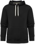 True Classic Men's Fleece French Terry Pullover Hoodie Black