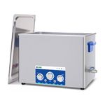 DK SONIC Industrial Ultrasonic Cleaner 37L 720W,Ultrasonic Carburetors Cleaner with Power Adjustable Function, Timer and Heater for Parts,Circuit Board,Chains Cleaning(Include Basket)