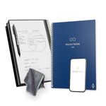 ROCKETBOOK Reusable Digital Notebook - Smart Notepad A4 Blue - Wirebound Note Book To Do List Pad, Dotted Paper with Frixion Erasable Pen and Wipe, Office Gadget App Reduce Paper Waste