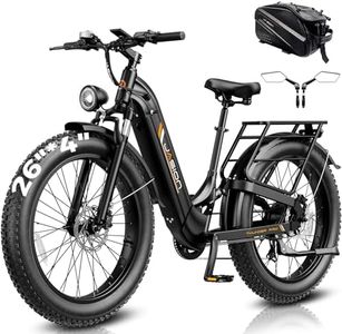 Jasion Thunder Pro Electric Bike,2000W Peak Ebikes for Adults,26''Fat Tire Best Ebike for Men,90 Miles with 1040Wh Removable Battery,35+MPH Max Speed Bicycles,500LB Capacity