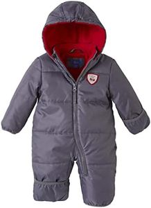 iXtreme Boys Baby Snowsuit - Wind Resistant Insulated Pram Bunting Infant Snowsuit - Newborn Winter Essentials (Sizes 0-24M), Size 3-6 Months, Charcoal