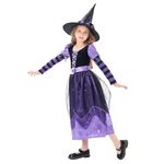 Girl’s Witch Halloween Dress Up Costumes for Kids Cosplay Outfits Party Fancy Dress up