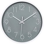 Modern Wall Clock, 12 Inch Silent Non-Ticking Nordic Style Wall Clocks for Living Room, Office, Bathroom, Kitchen