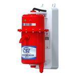 CSI International MCB Instant Running Water Heater Made of First Class ABS Plastic/with On Off Switch/Water Inlet and Outlet Thread Model/Manual Reset Model/Color Metallic Red