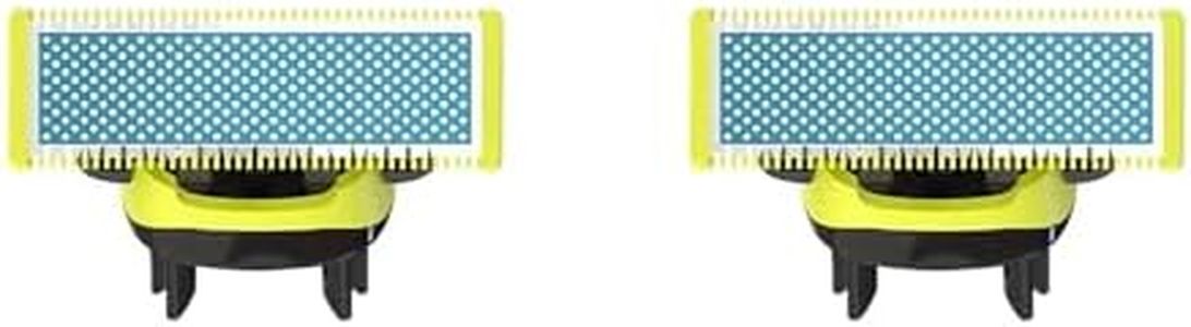 Lames de rasoir de remplacement - Compatible avec les rasoirs 𝗣𝗵𝗶𝗹𝗶𝗽𝘀 𝗢𝗻𝗲𝗕𝗹𝗮𝗱𝗲 - Lames durables en acier inoxydable (2PCS)