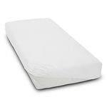 Pack of 2 Stretchy Soft Cotton Jersey Kids Bedding 160×80 cm Nursery Fitted Sheets for Baby/Toddler Junior Cot Bed/Crib (White)