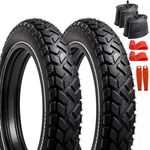 DURATREAD 20" Heavy Duty E-Bike Fat Tires 20X4.0, and 20" Heavy Duty Bike Tubes AV32mm Schrader Valve Compatible with Most 20 x 4.0 Electric Bike/Mountain Bicycle Bike Tires and Tubes 2pcs Reflective