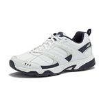 Avia Avi-Verge Mens Sneakers - Cross Trainer Mens Tennis Shoes, Pickleball or Walking Shoes for Men, Medium or Extra Wide Width Court Shoes Size 7 to 16, White/True Navy, 14 X-Wide