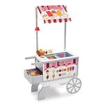 Melissa & Doug Snacks & Sweets Food Cart and Toy Food, Pretend Play Toy, Wooden Toy Shop & Wooden Toy Food, Large Playset, Toy Shop, Toy Shop Accessories, 3+, Gift for Boy or Girl