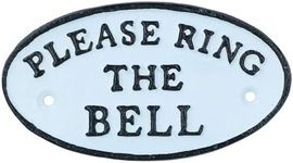 AB Tools Please Ring Bell Cast Iron Sign Plaque Door Wall House Office Reception Gate