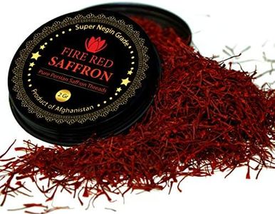 Premium Saffron Threads, Pure All Red Saffron Spice | Super Negin Grade | For Culinary Use Such as Tea, Paella, Golden Milk, Rice, & Risotto (2 Grams)