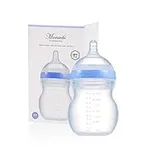 Mamachi 100% Silicone Baby Bottle Standard I Silicone Feeding Bottle Large I Breast Feeding Bottle I Environmentally Baby Milk Bottle I Silicone Baby Bottles I Blue Standard Bottle Large