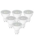 GOEBLESON 6-Pack GU10 LED Bulbs Dimmable, 4000K Neutral White, 7W(50W Equivalent), 500LM Track Spotlight Bulbs, 38° Beam Angle, for Kitchen, Living Room, Bedroom, UL Listed N04GU1005