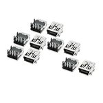 uxcell 10pcs Right Angle 5 Pins PCB Mount USB B-Type Female Jack Solder Connector