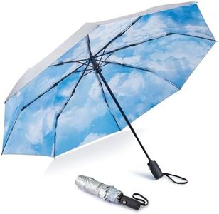 G4Free UPF 50+ UV Protection Large Travel Umbrella 46 Inch Auto Open Close Windproof Sun Blocking Umbrella