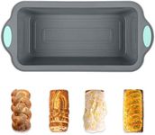 Chicrinum Silicone Bread Loaf Pan, Non-Stick Food Grade Silicone Baking Mold, Meatloaf Pan with Metal Reinforced Frame More Strength