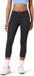 Amazon Essentials Women's Active Sculpt Mid Rise Capri Legging, Black, Medium