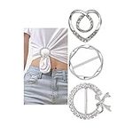 3 Pack Alloy T-Shirt Clips Rhinesto