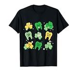 Tooth Shamrock Cute Dentist Teeth St Patricks Day T-Shirt