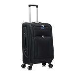 Aerostar Medium 26” Lightweight Softshell Expandable Suitcase, Integrated Combination Lock, 4 Wheels check in Luggage for 15 to 20kg (Black, 77 litres)