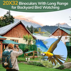Compact 20x32 High Power Binoculars – Lightweight, Portable
