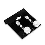 MOOCA Plain 2 x 2 in Black Hanging Earring Cards Earring Card Holder, Earring Display Cards for Ear Studs, Velvet Plastic Display Earring Card Holder for Jewelry Accessory Display, 100 Pieces