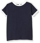 Clementine Kids Toddler Soccer Ringer Fine Jersey T-Shirt, Navy/White, 3T
