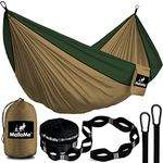 MalloMe Camping Hammock with Straps - Portable Outdoor Hammock for Adults, Kids - Double Hamac - 2 Person Hammocks - Tree Hamac Swing with Accessories - Hamock Tent for Travel - Hammocks for Outside