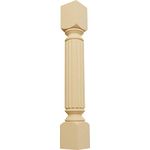 Ekena Millwork COL05X05X35RAAL 5-Inch W x 5-Inch D x 35 1/2-Inch H Raymond Reeded Cabinet Column, Alder