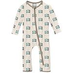KicKee Print Coveralls with Zipper,