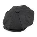 Jaxon & James Oilcloth Newsboy Cap - Black L