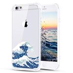 LuGeKe Great Sea Wave Clear Cover for iPhone 6 Plus, 5.5'' Cute Sea Wave Case Shockproof Bumper Case for Apple iPhone 6 Plus/6S Plus with Design,Personalized Phone Cases