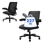FLEXISPOT BIG MAX Ergonomic Office Chair 227KG, Height Adjustable Mesh Desk Chair, 90° Flip-Up Armrests, Swivel Chair Executive Task Chair for Home/Study/Office
