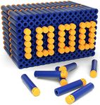 EKIND 1000 Pcs Waffles Darts Refill Pack Foam Bullet Compatible for NERF N-Strike Series Blaster (Blue)