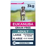 Eukanuba Grain Free Complete Dry Dog Food for Adult Large and Giant Breeds with Ocean Fish 3 kg