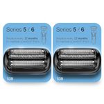 2 Pack Series 5/6 53B Replacement Head Compatible with Braun Electric Foil Shaver, Compatible with New Generation Braun Razors 5020cs 5018s 5035s 5049cs 5050cs 6020s 6040cs 6075cc 6072cc 6090cc