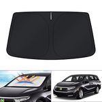 KUST Windshield Sun Shade for 2018-2024 2025 Honda Odyssey Accessories LX,EX,EX-L,Touring,Elite Minivan Window Sunshade Sun Visor Protector Foldable Blocks UV Rays Keep Your Car Cooler