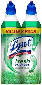 Lysol Toilet Bowl Cleaner Gel, For Cleaning and Disinfecting, Stain Removal, Forest Rain Scent, 24oz (Pack of 2)