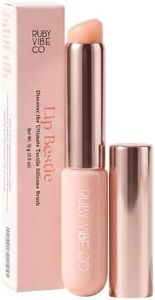 SmoothGlide Lip Brush, Silicone Tip, Makeup Applicator, for Blending and Softening Edges, Perfect for Smooth and Flawless Finish, Aluminum Tube, Mess-free, Easy to Clean, All Skin Types | RUBY VIBE CO