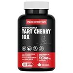 Tart Cherry 10,000mg Montmorency 10X Extract 120 Capsules Gout Pain Relief Vegetarian Potassium Non-GMO Allergen-Free