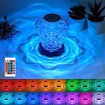 GIMURM Crystal Touch Table Lamp LED Night Light, 16 Colors USB Rechargeable Flower Table Lamp with Touch Control, Romantic Lighting Decor for Bedroom (Lotus Style)