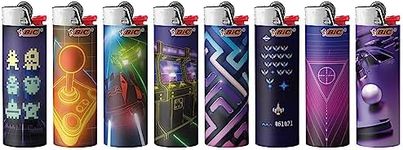 BIC Special Edition Gaming Series Maxi Pocket Lighters, Set of 8 Lighters