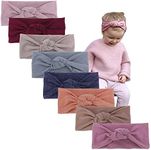 Baby Headbands Stretchy Hairbands Hair Bow Elastics for Baby Girls Newborn Toddlers Infant Kids (Knot Headband Mauve)