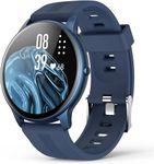 AGPTEK Smart Watch, 1.3'' Full Touch Fitness LW11 Watch with Heart Rate Monitor, DIY Watch Face, Message Notification, 5ATM Waterproof Outdoor Sports Smartwatch for Android iOS Phones, Blue