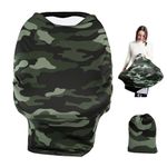 TUOKING Multi Colorful Patterned Nursing Cover Multi-Use Baby Car Seat Cover (Camouflage)